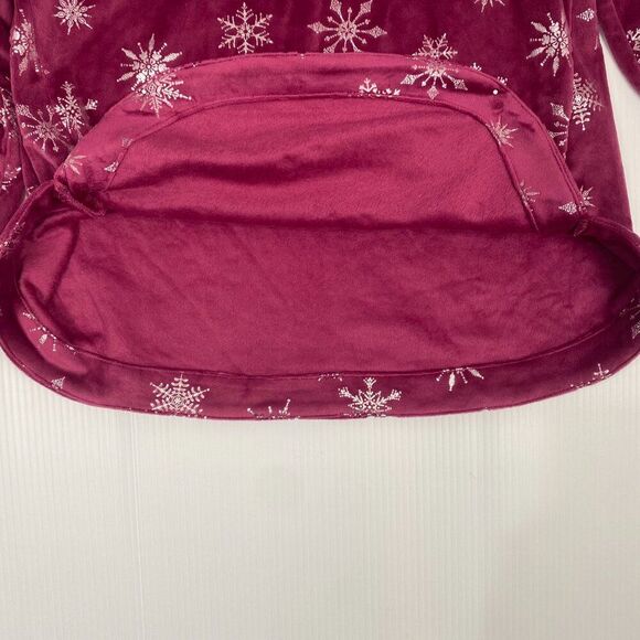 Emily Daniels Woman Snowflake Long Sleeved T Shirt Purple Small Sweatshirt new - Picture 12 of 16